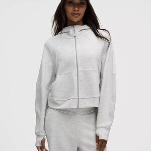 Scuba Oversized Full-Zip Hoodie Waffle